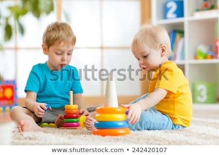 two  kids playing