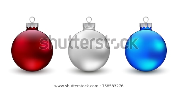 Red, white, and blue ornaments