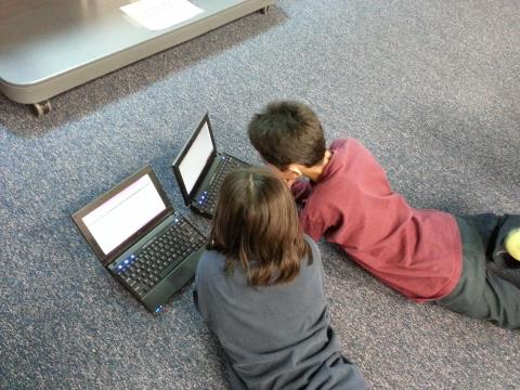 Children using computer