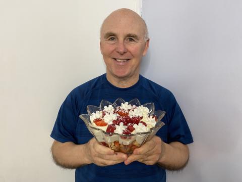 Raspberry and Strawberry Trifle