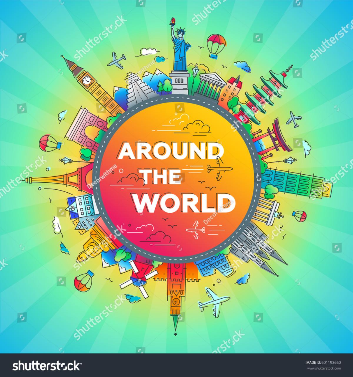 around the world